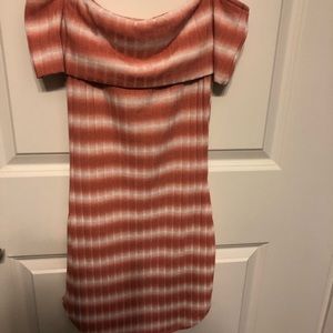 Donated to a shelter! New peachy pink & white striped dress! Never worn!